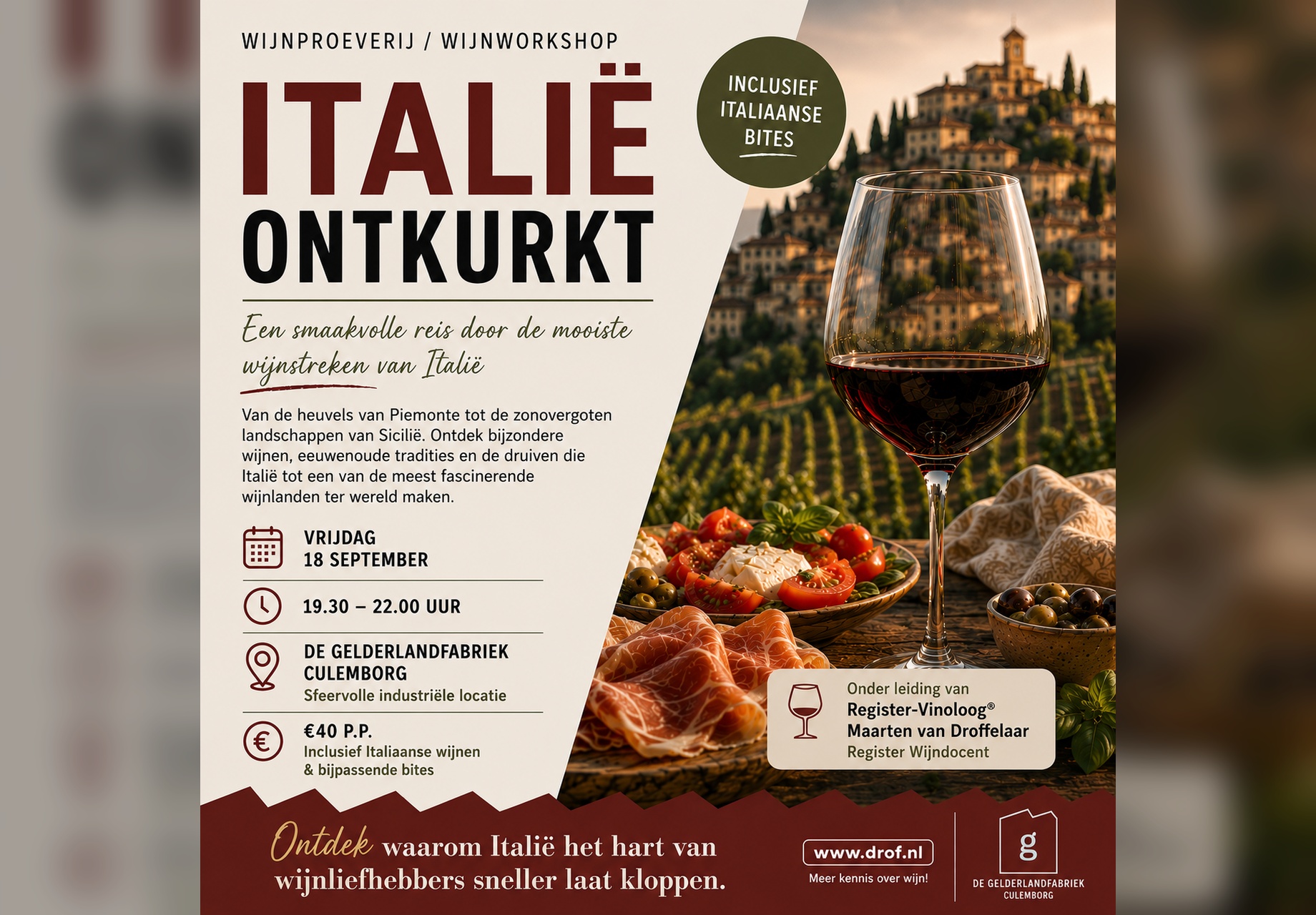 Italië Ontkurkt - Wijnproeverij